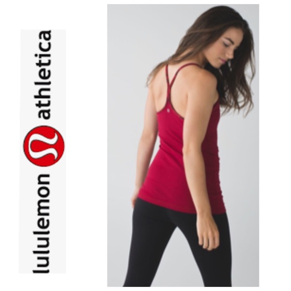 Lululemon Power Y Tank Cranberry Size 8 Athleisure - Picture 3 of 16
